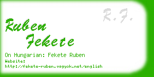 ruben fekete business card